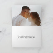 バレンタインデーハートフォトレッドホリデー カード (内部)