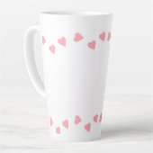 バレンタインデーハートフローティングピンクマグ カフェラテマグ (左アングル)