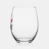 バレンタインデーハートベミーヌ ステムなしワイングラス (左)