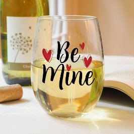 バレンタインデーハートベミーヌ ステムなしワイングラス