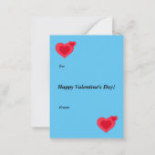 バレンタインデーハートミニキッズカード ノートカード (裏面)