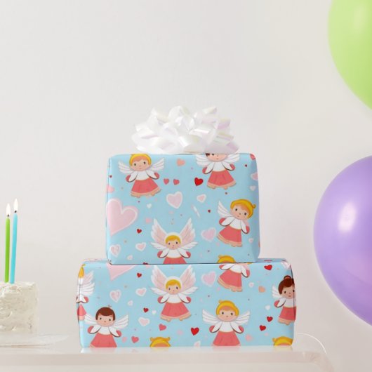 バレンタインデーハートラッピング紙 ラッピングペーパー (パーティーギフト)