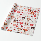バレンタインデーハートラッピング紙 ラッピングペーパー (アンロールド)