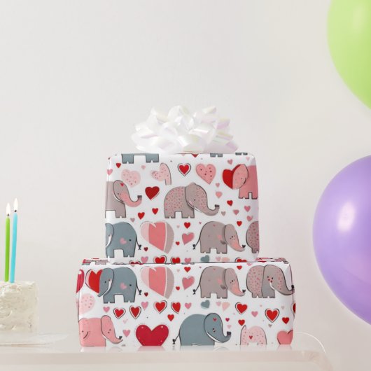 バレンタインデーハートラッピング紙 ラッピングペーパー (パーティーギフト)