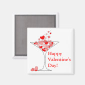 バレンタインデーハートラブカクテルマグネット マグネット (正面/裏面)