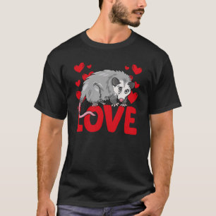 バレンタインデーハートラブポッサム動物女性1 Tシャツ