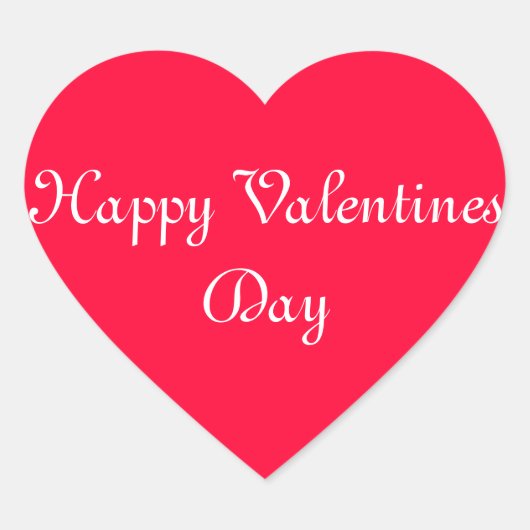 バレンタインデーハートレッドホワイトカラフルRomatic ハートシール (正面)