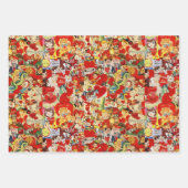 バレンタインデーハートヴィンテージカード3 かわいらし ラッピングペーパーシート (正面)