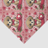 バレンタインデーハート付き漫画の子犬 薄葉紙 (詳細)