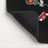 バレンタインデーハート保持ラクロススティックボーイズG マウスパッド (コーナー)