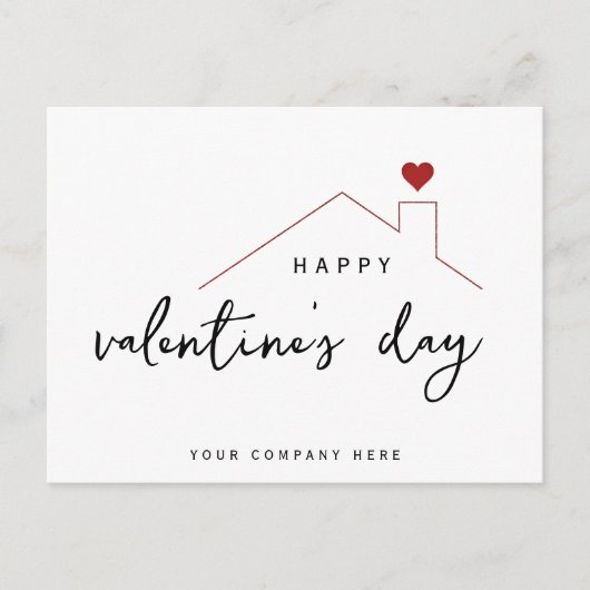 バレンタインデーハート実在財 ポストカード (正面)