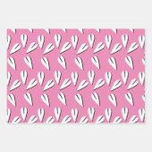 バレンタインデーハート幾何学パターン ラッピングペーパーシート (正面2)