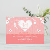 バレンタインデーハート招待状 招待状 (スタンド正面)