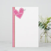 バレンタインデーハート文房具 便箋 (スタンド正面)