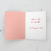 バレンタインデーハート枠 |一緒風変わりに カード (内部)