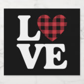 バレンタインデーハート格子愛 ビールラベル (シングルラベル)