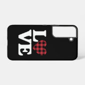 バレンタインデーハート格子愛 SAMSUNG GALAXYケース (裏面横)