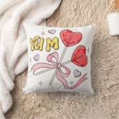 バレンタインデーハート棒つきキャンデー クッション (ブランケット)