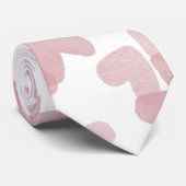 バレンタインデーハート水彩ピンクホワイト ネクタイ (ロール)