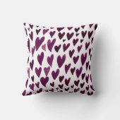バレンタインデーハート爆発 – ブルゴーニュ クッション (裏面)