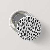 バレンタインデーハート爆発 – 白黒 缶バッジ (正面&裏面)