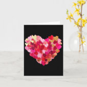 バレンタインデーハート筆跡かわいいガーリー価 カード (黄色い花)