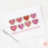 バレンタインデーハート糖クッキー焼いたby 長方形シール (封筒)