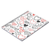 バレンタインデーハート赤と黒のヒッスター ノートブック (左側)