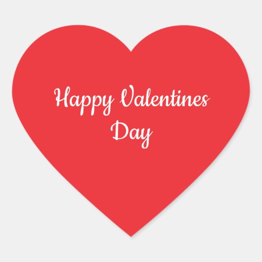 バレンタインデーハート赤カラフルRomatic 2025 ハートシール (正面)