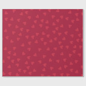 バレンタインデーハート赤パターン ラッピングペーパー (フラット)