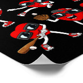 バレンタインデーハート野球少年たち ポスター (角)