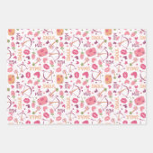 バレンタインデーハート&キス ラッピングペーパーシート (正面)