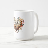 バレンタインデーハート コーヒーマグカップ (正面右)