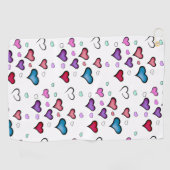 バレンタインデーハート ゴルフタオル (横)