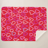 バレンタインデーハート シェルパブランケット (正面(横))