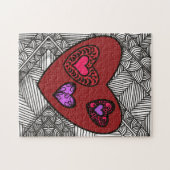 バレンタインデーハート ジグソーパズル (横)