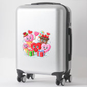 バレンタインデーハート&スイーツの友達 シール (スーツケース)