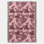 バレンタインデーハート スローブランケット (正面縦)