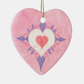 バレンタインデーハート セラミックオーナメント (右)