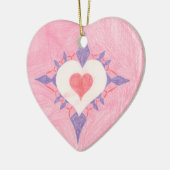 バレンタインデーハート セラミックオーナメント (左)