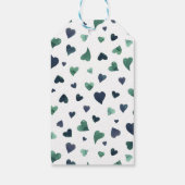 バレンタインデーハート-ティール（緑がかった色） ギフトタグ (裏面)
