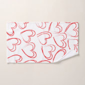 バレンタインデーハート バスタオルセット (ハンドタオル)