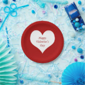 バレンタインデーハート ペーパープレート (パーティー)