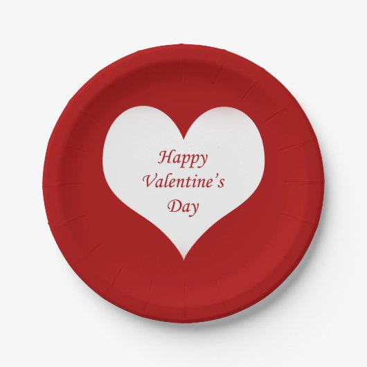 バレンタインデーハート ペーパープレート (正面)