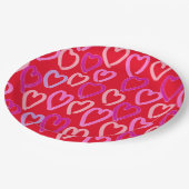 バレンタインデーハート ペーパープレート (アングル)