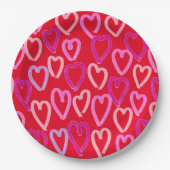 バレンタインデーハート ペーパープレート (正面)