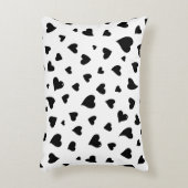 バレンタインデーハート – 白黒 アクセントクッション (正面(垂直))