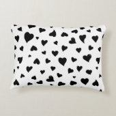 バレンタインデーハート – 白黒 アクセントクッション (裏面)