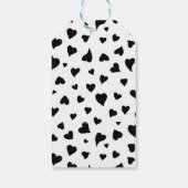 バレンタインデーハート – 白黒 ギフトタグ (裏面)