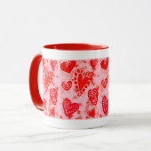 バレンタインデーハート – 飲料マグカップ マグカップ (正面左)